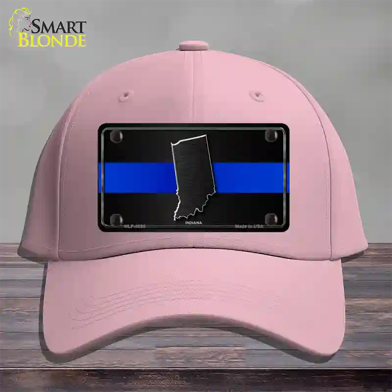 Indiana Thin Blue Line Novelty License Plate Hat Cotton / Pink