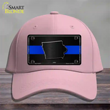 Iowa Thin Blue Line Novelty License Plate Hat Cotton / Pink