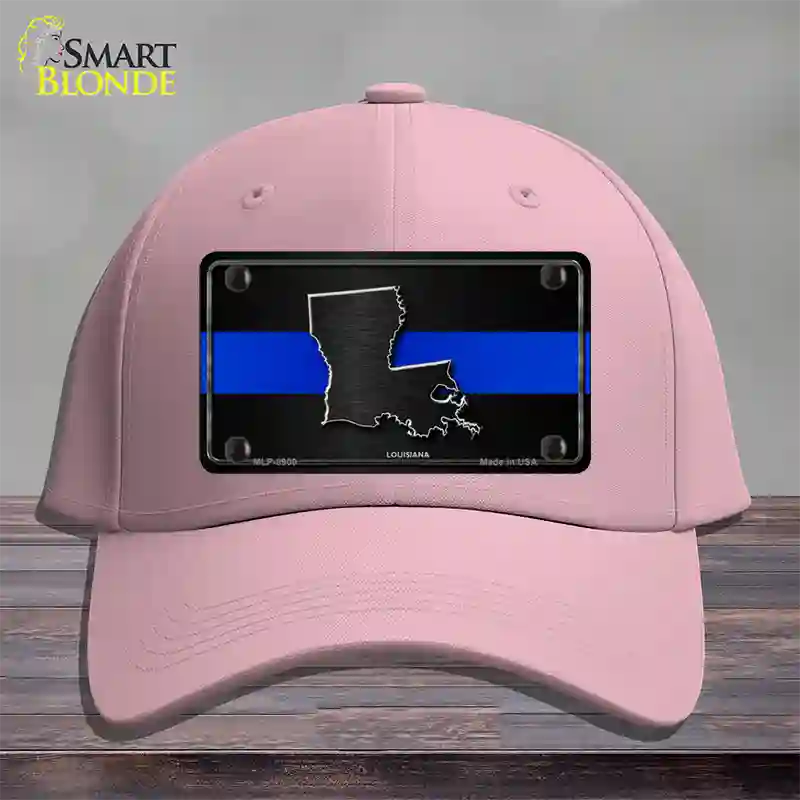 Louisiana Thin Blue Line Novelty License Plate Hat Cotton / Pink