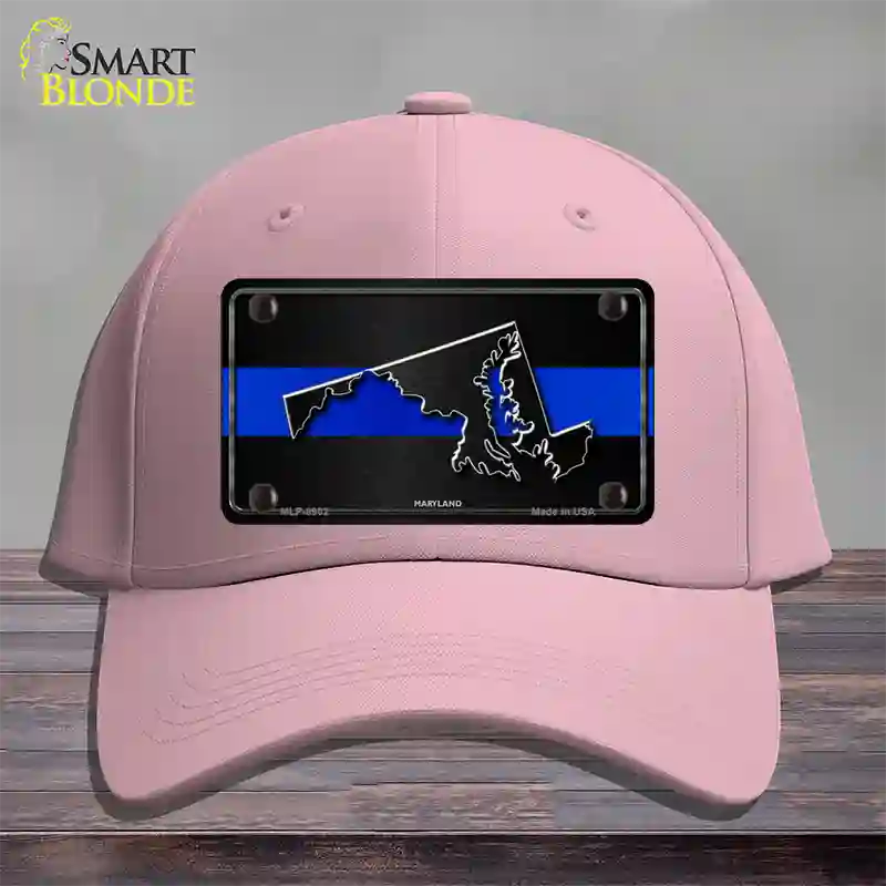 Maryland Thin Blue Line Novelty License Plate Hat Cotton / Pink