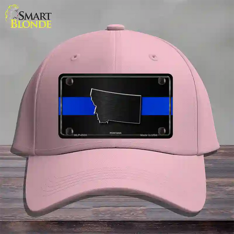 Montana Thin Blue Line Novelty License Plate Hat Cotton / Pink