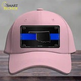 Oklahoma Thin Blue Line Novelty License Plate Hat Cotton / Pink