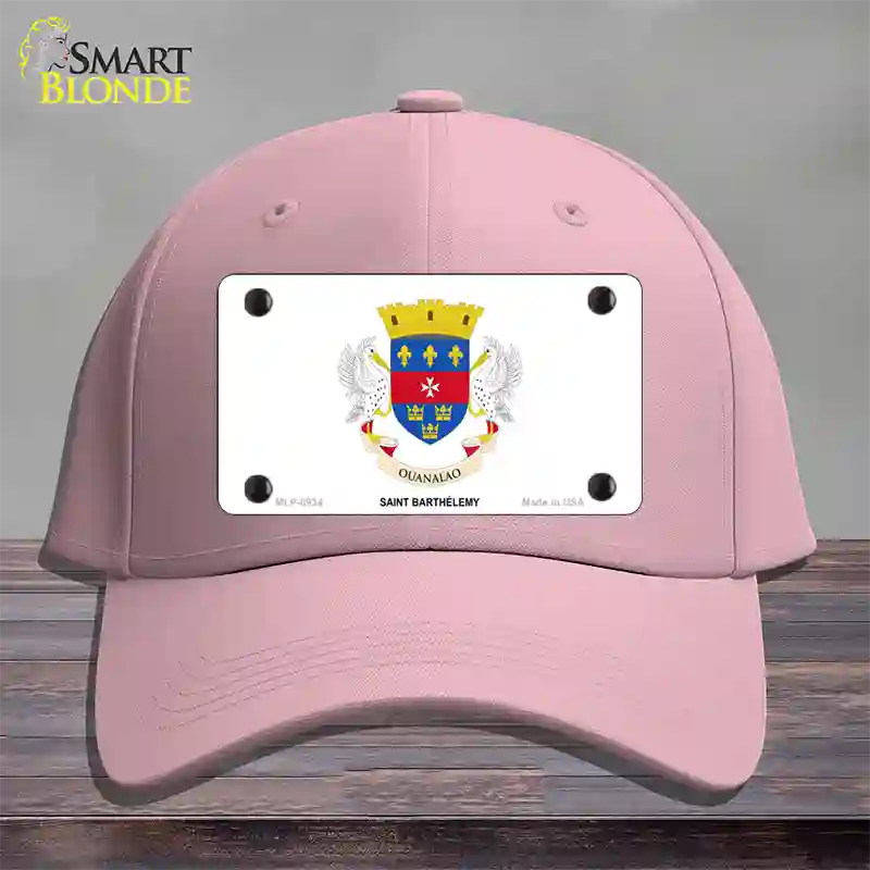 Saint Barthelemy Novelty License Plate Hat Cotton / Pink