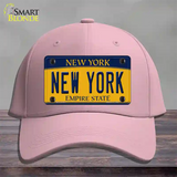 New York Yellow Novelty License Plate Hat Cotton / Pink