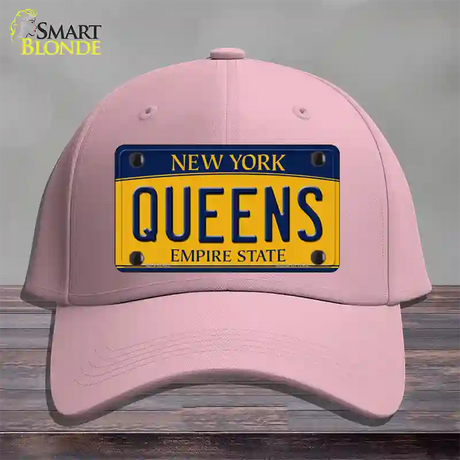 Queens New York Novelty License Plate Hat Cotton / Pink