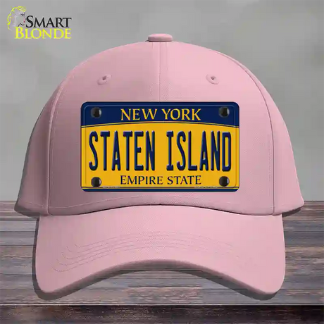 Staten Island New York Novelty License Plate Hat Cotton / Pink