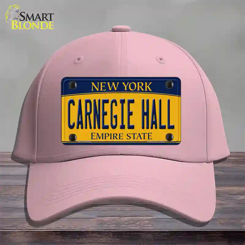 Carnegie Hall New York Novelty License Plate Hat Cotton / Pink