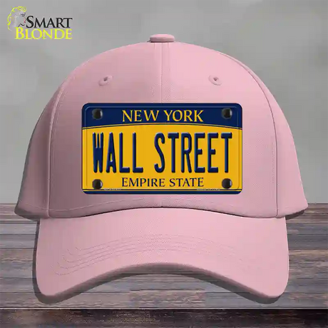 Wall Street New York Novelty License Plate Hat Cotton / Pink