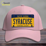 Syracuse New York Novelty License Plate Hat Cotton / Pink