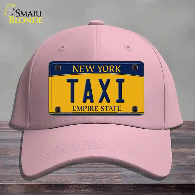 Taxi New York Novelty License Plate Hat Cotton / Pink