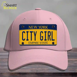 City Girl New York Novelty License Plate Hat Cotton / Pink