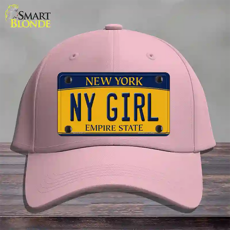 NY Girl New York Novelty License Plate Hat Cotton / Pink