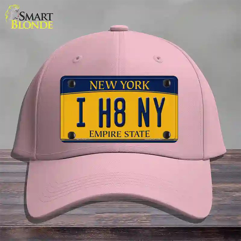 I H8 NY New York Novelty License Plate Hat Cotton / Pink