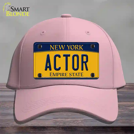 Actor New York Novelty License Plate Hat Cotton / Pink