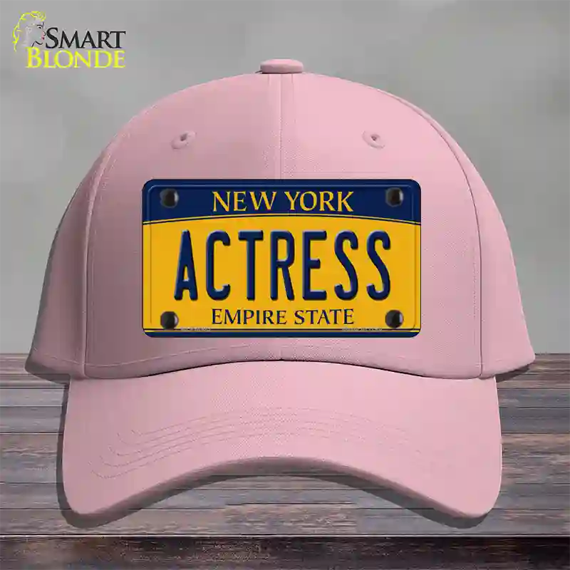 Actress New York Novelty License Plate Hat Cotton / Pink