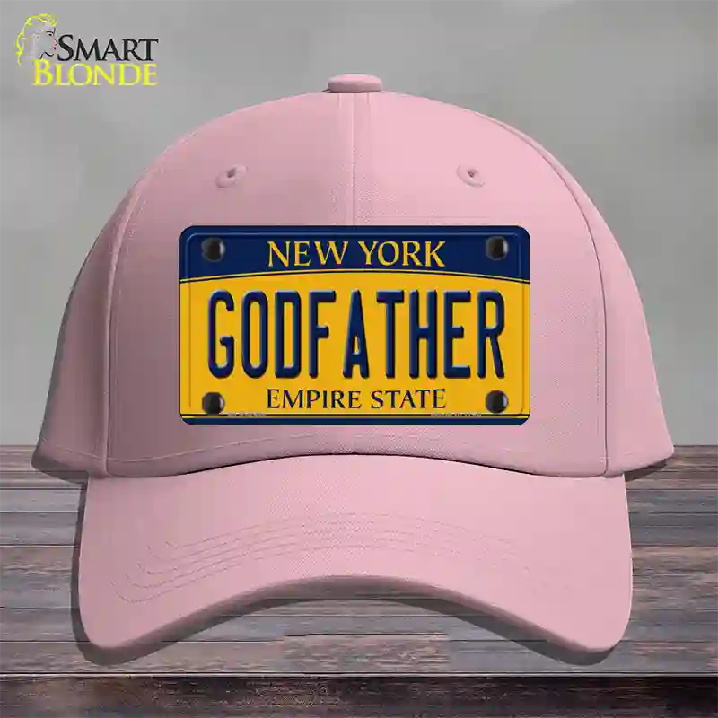 Godfather New York Novelty License Plate Hat Cotton / Pink