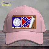 Georgia Flag Scroll Novelty License Plate Hat Cotton / Pink