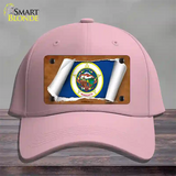 Minnesota Flag Scroll Novelty License Plate Hat Cotton / Pink