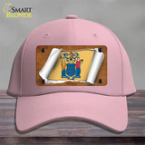 New Jersey Flag Scroll Novelty License Plate Hat Cotton / Pink