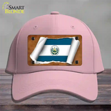 El Salvador Flag Scroll Novelty License Plate Hat Cotton / Pink