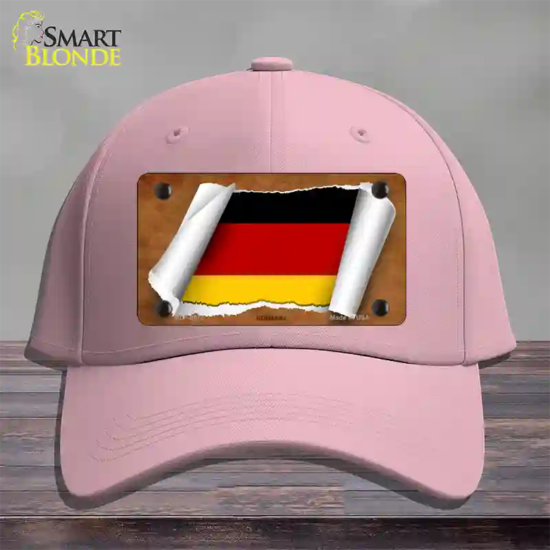 Germany Flag Scroll Novelty License Plate Hat Cotton / Pink