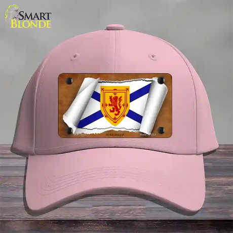 Nova Scotia Flag Scroll Novelty License Plate Hat Cotton / Pink