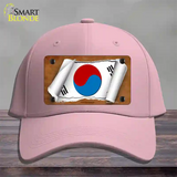 South Korea Flag Scroll Novelty License Plate Hat Cotton / Pink