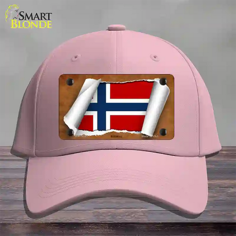 Norway Flag Scroll Novelty License Plate Hat Cotton / Pink