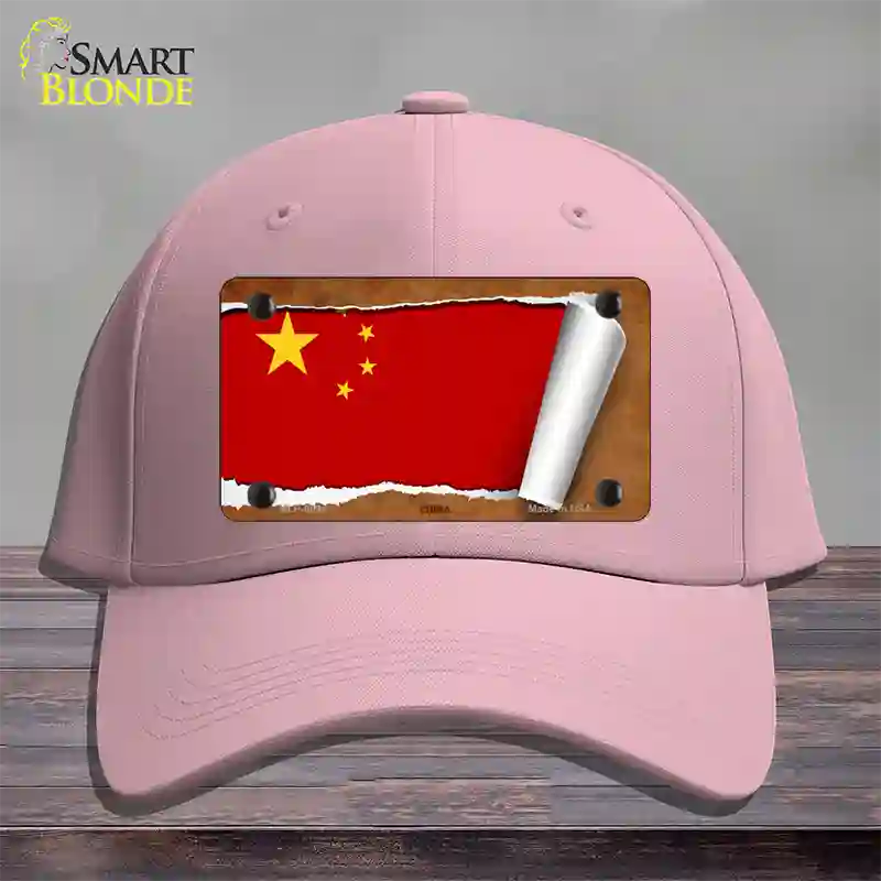 China Flag Scroll Novelty License Plate Hat Cotton / Pink