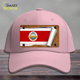 Costa Rica Flag Scroll Novelty License Plate Hat Cotton / Pink