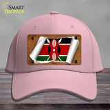 Kenya Flag Scroll Novelty License Plate Hat Cotton / Pink