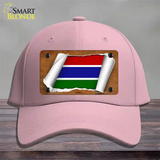 Gambia Flag Scroll Novelty License Plate Hat Cotton / Pink