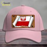 Poland/Eagle Flag Scroll Novelty License Plate Hat Cotton / Pink