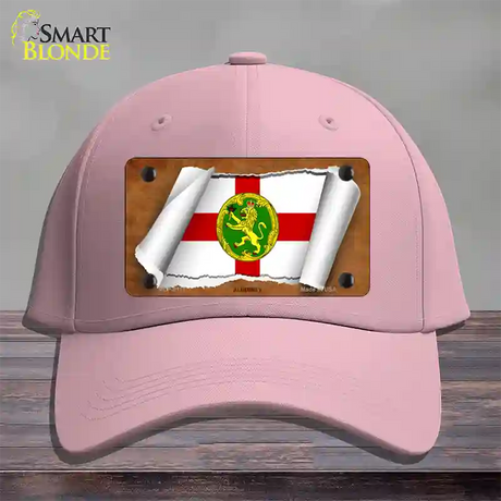 Alderney Flag Scroll Novelty License Plate Hat Cotton / Pink