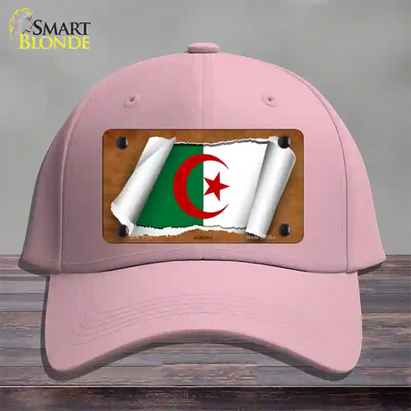 Algeria Flag Scroll Novelty License Plate Hat Cotton / Pink