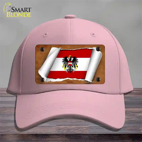 Austria Flag Scroll Novelty License Plate Hat Cotton / Pink