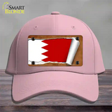 Bahrain Flag Scroll Novelty License Plate Hat Cotton / Pink