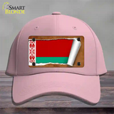 Belarus Flag Scroll Novelty License Plate Hat Cotton / Pink