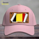 Belgium Flag Scroll Novelty License Plate Hat Cotton / Pink