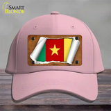 Cameroon Flag Scroll Novelty License Plate Hat Cotton / Pink