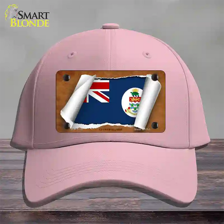 Cayman Islands Flag Scroll Novelty License Plate Hat Cotton / Pink