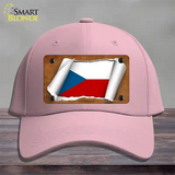 Czech Republic Flag Scroll Novelty License Plate Hat Cotton / Pink