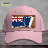 Cook Island Flag Scroll Novelty License Plate Hat Cotton / Pink