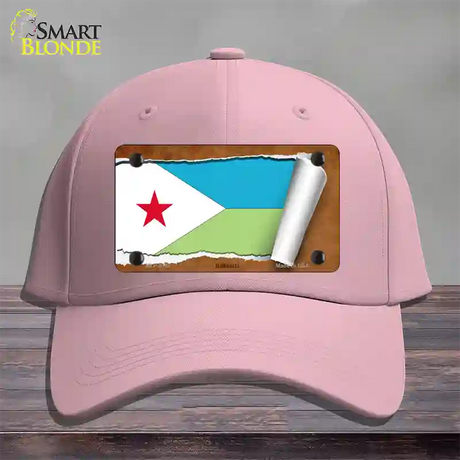 Djibouti Flag Scroll Novelty License Plate Hat Cotton / Pink