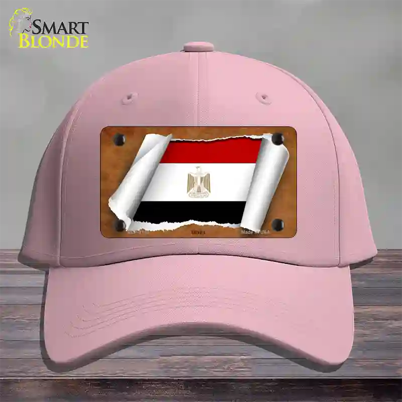 Egypt Flag Scroll Novelty License Plate Hat Cotton / Pink