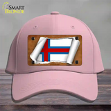 Faroe Islands Flag Scroll Novelty License Plate Hat Cotton / Pink