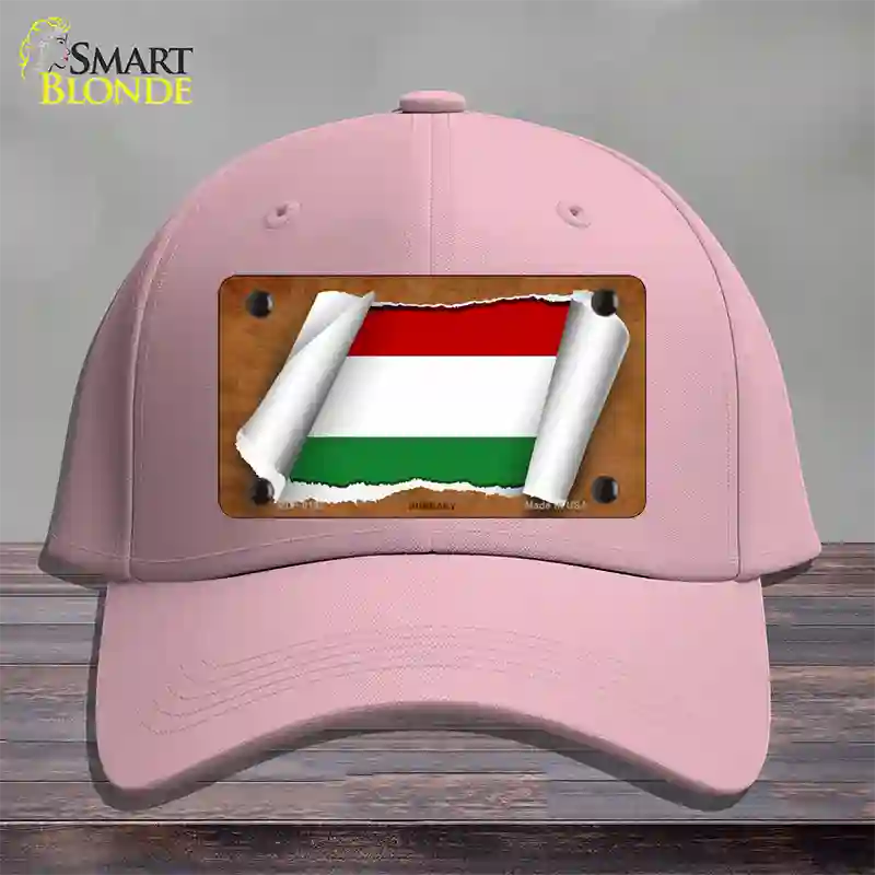 Hungary Flag Scroll Novelty License Plate Hat Cotton / Pink