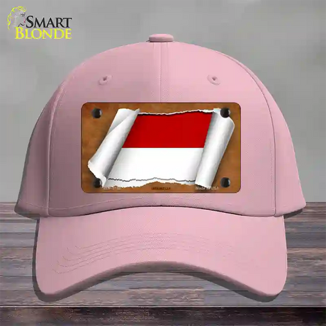 Indonesia Flag Scroll Novelty License Plate Hat Cotton / Pink