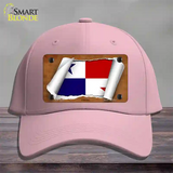 Panama Flag Scroll Novelty License Plate Hat Cotton / Pink