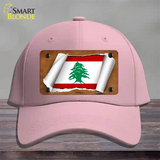 Lebanon Flag Scroll Novelty License Plate Hat Cotton / Pink